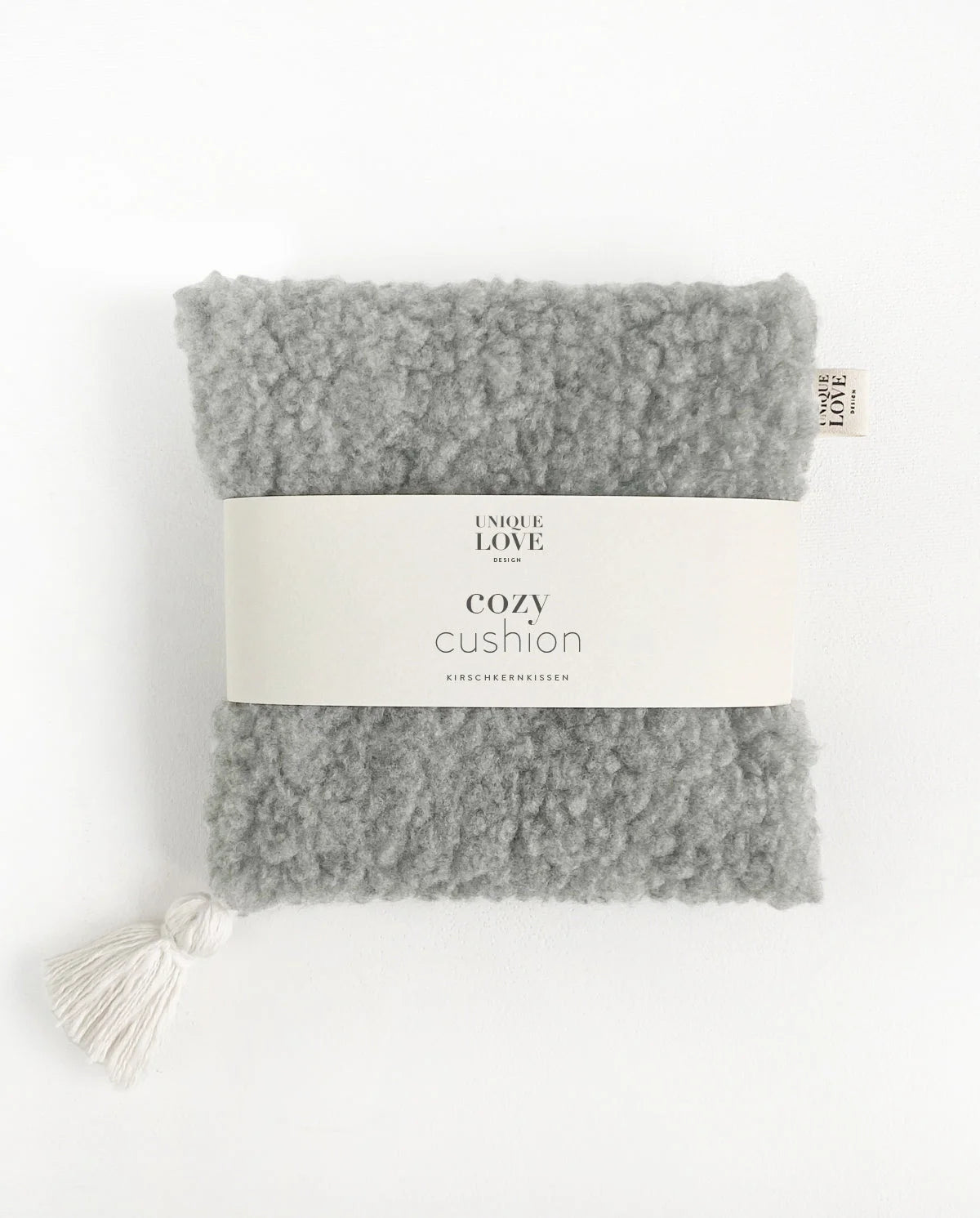 UNIQUE LOVE Granulatkissen GRAU | Cozy & gemütlich zum Kuscheln - Kissen zum Einkuscheln und Wohlfühlen