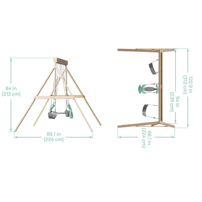 Himmelsstürmer – 3-fach Schaukel für Karussello Spieltürme - Outdoor Playset