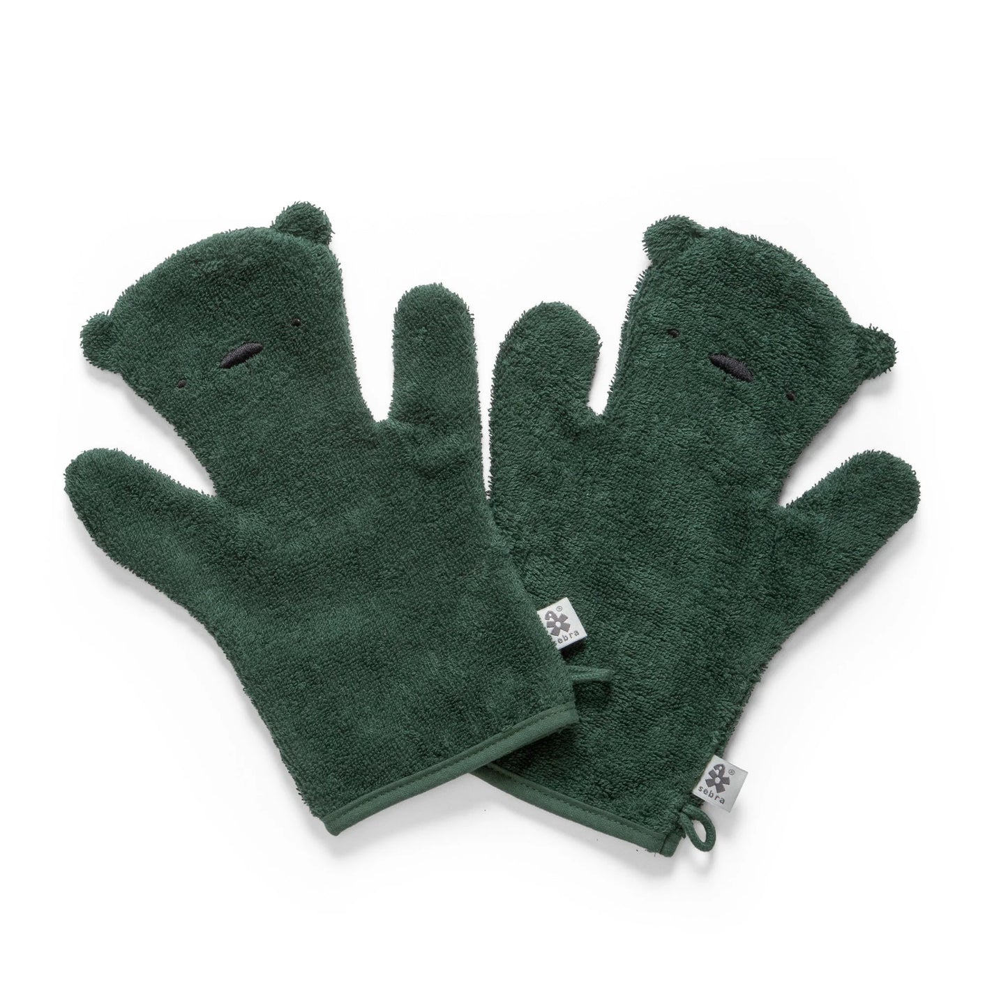 Sebra Sebra Frottee-Badhandschuh-Set - Milo - Bottle green