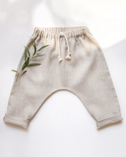 UNIQUE LOVE Bequeme Leinenhose in Naturcreme - Stilvoll und bequem