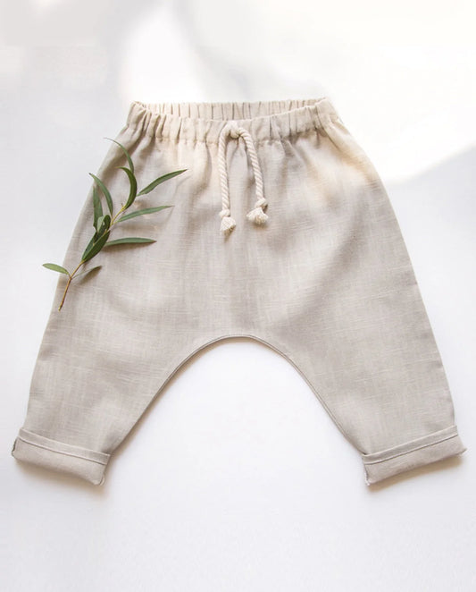 UNIQUE LOVE Bequeme Leinenhose in Naturcreme - Stilvoll und bequem