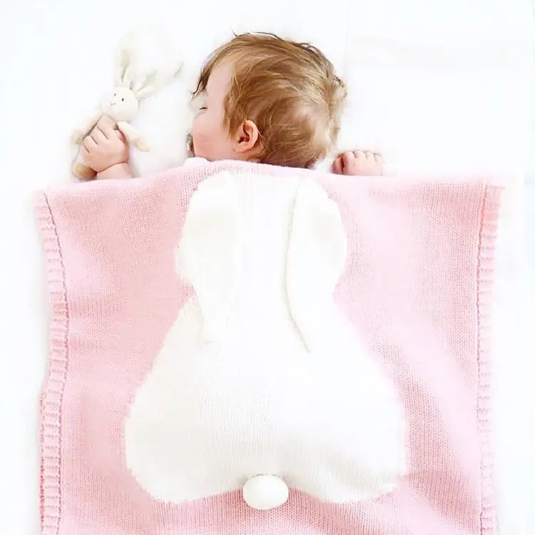 Annie & Charles Hasen Babydecke | Weiche Decke für Babys | Swaddling & Receiving Blankets