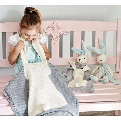 Annie & Charles Hasen Babydecke | Weiche Decke für Babys | Swaddling & Receiving Blankets