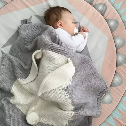 Annie & Charles Hasen Babydecke | Weiche Decke für Babys | Swaddling & Receiving Blankets