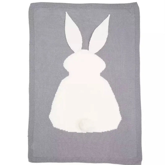 Annie & Charles Hasen Babydecke | Weiche Decke für Babys | Swaddling & Receiving Blankets
