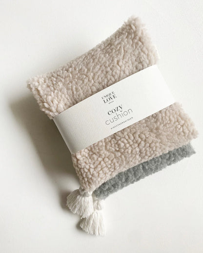 UNIQUE LOVE Granulatkissen GRAU | Cozy & gemütlich zum Kuscheln - Kissen zum Einkuscheln und Wohlfühlen