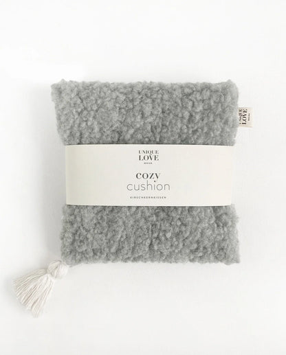 UNIQUE LOVE Granulatkissen GRAU | Cozy & gemütlich zum Kuscheln - Kissen zum Einkuscheln und Wohlfühlen