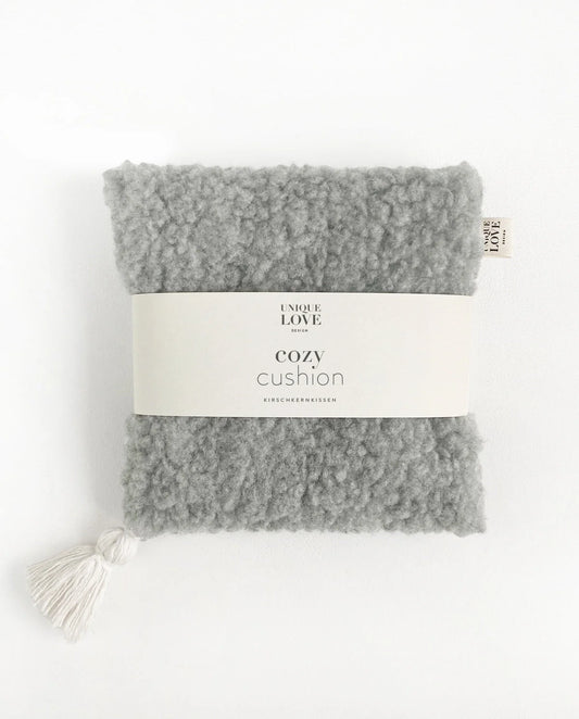 UNIQUE LOVE Granulatkissen GRAU | Cozy & gemütlich zum Kuscheln - Kissen zum Einkuscheln und Wohlfühlen