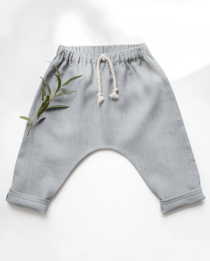 UNIQUE LOVE Soft Leinenhose in Grau - feinster Stoff für jeden Tag