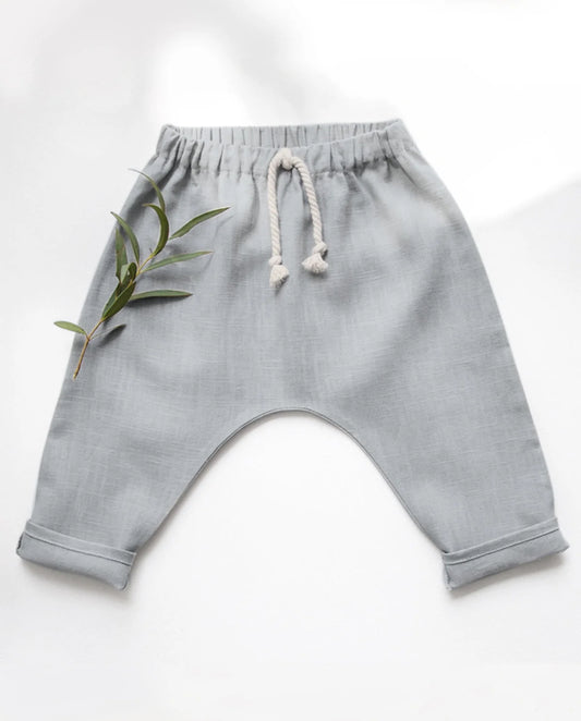 UNIQUE LOVE Soft Leinenhose in Grau - feinster Stoff für jeden Tag