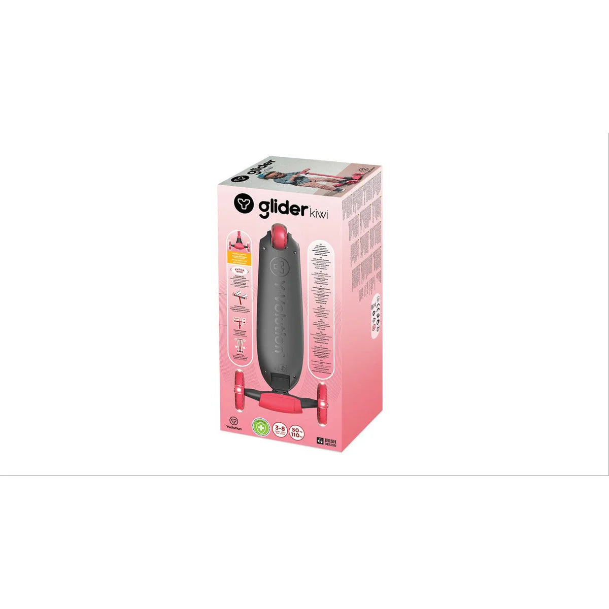 Rosa und schwarze Produktverpackung für einen Glider-Vibrator.