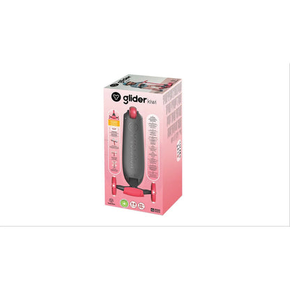 Rosa und schwarze Produktverpackung für einen Glider-Vibrator.